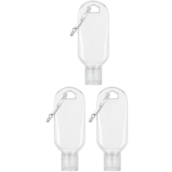 3Pcs Transparent Portable Hot Sauce Keychain Bottles, Mini Ketchup Containers