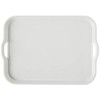 Hutzler Melamine Serving Tray with Handles, 20" x 15", White