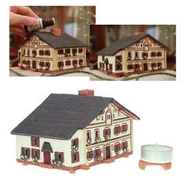 Midene Ceramic Light House, Handmade, Artistic Miniature, House of Pope Benedict XVI, Germany, A265AR