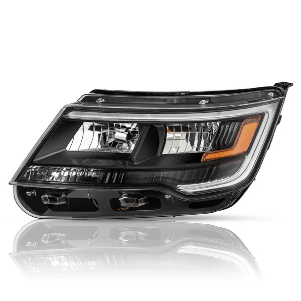 TUSDAR Black Housing Headlight Assembly for 2016 2017 2018 Ford