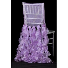 RCZ Decor Victorian Lilac/Wisteria Curly Willow Chiavari Chair Back Slip Cover (1 Count) - Elegant Design, Perfect for Weddings & Special Events
