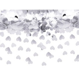 Cavore Heart Confetti Silver, 2.5 cm, 30 g, 1500 Confetti Hearts - Table Decoration for Wedding, Engagement, Valentine's Day, Baby Shower, Birthday, Christening