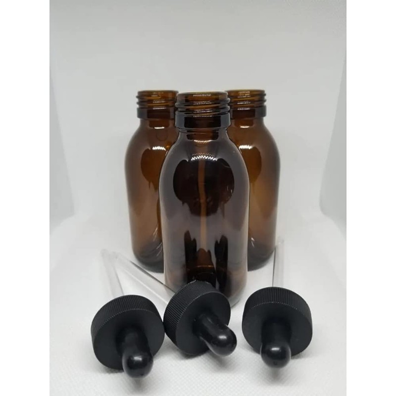 HOPEMOB Paquete 5 Piezas Botella Gotero Pipeta 125 Ml Ámbar