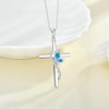 Lwsary Butterfly Cross Necklace 925 Sterling Silver Crucifix Christian Religious