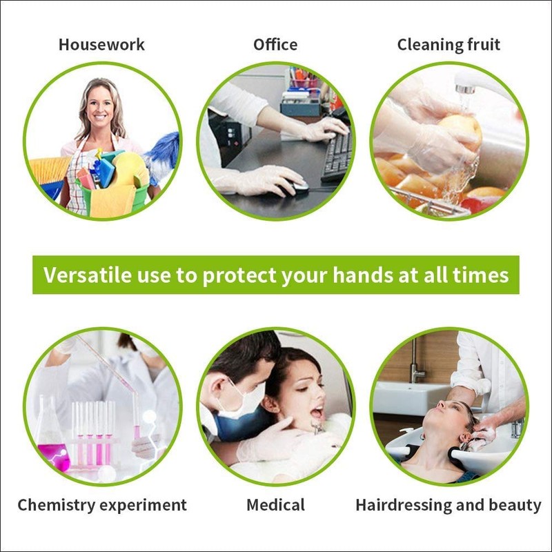 Strong Quality CLEAR Vinyl Powder Free MEDIUM SIZE Gloves |