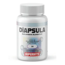 Suplemento Alimenticio Diapsula Ayuda A Reducir Los Niveles De Azucar Con Nopal 30 Capsulas SUPERVITS