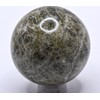 41mm 125g Rich Dark Green Vesuvianite Carved Sphere Polished Natural