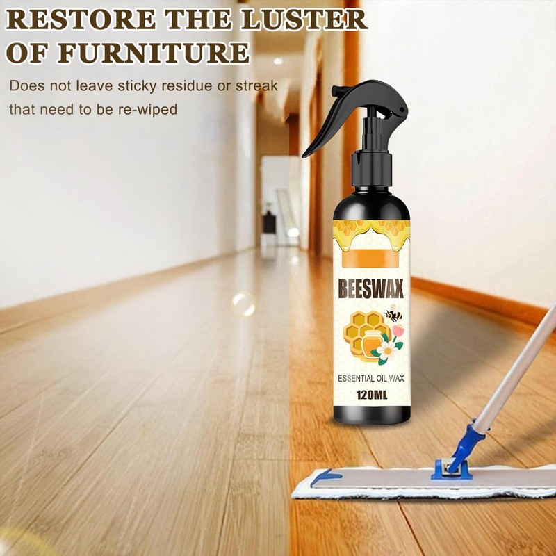Egmsic 2PCS Beeswax Spray,Natural Furniture Polish,Beeswax Spray Cleaner, Wood Polishing