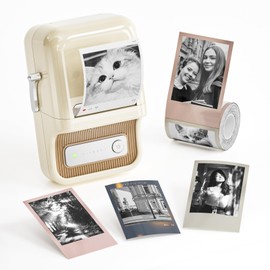 NIIMBOT B21 Label Maker Machine with Tape, Upgrade HD Photo Printer Support Red and Black Output Printing