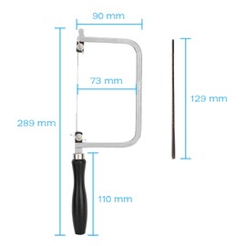 ANKROYU Portable Jewellery Saw Blades, Jewelers Wax Ring Cutting Metal Saw, Saw Bow Jewellery Wire Carved Black U-shaped Handle Tool for Jewellery Processing