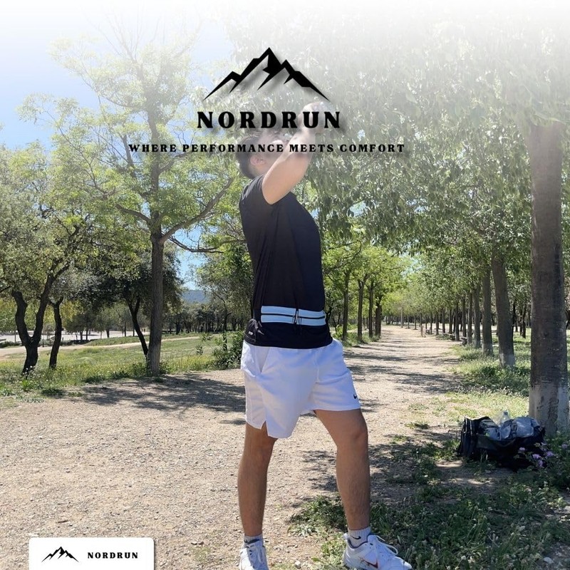 Nordrun Slim Running Belt Bag, blue