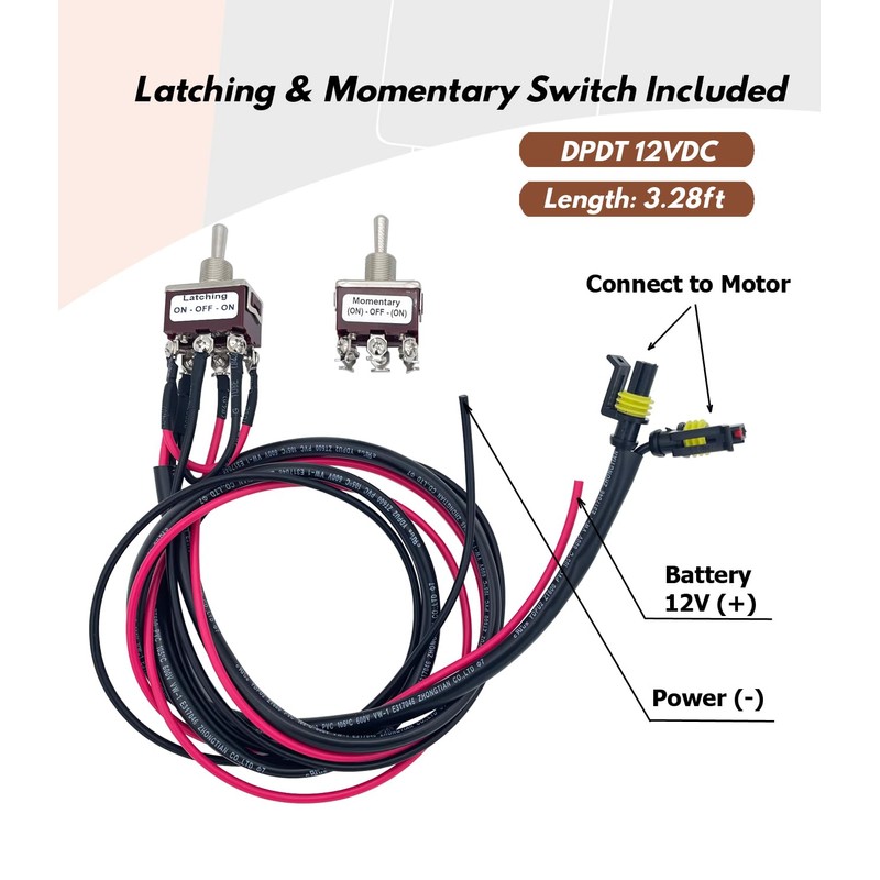 3/8" D Shaft 12V DC Reversible Electric Gear Motor 50