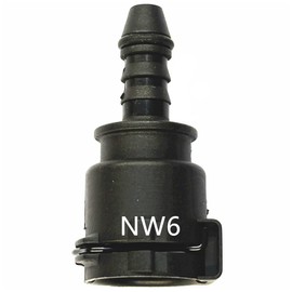 NW6 Coolant Hose Connector Adapter,Radiator Pipe Line Fitting for BMW,Mercedes-Benz,Audi,VW,Volvo,Porsche,Land Rover,MINI,Jaguar,Engine Heater Hose Assembly,Tube Coupler Repair Kit,Straight 5/16"