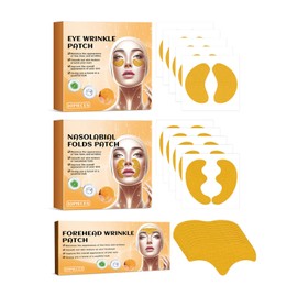 Anti-Wrinkle Patch Set of 3, Anti Wrinkle Forehead Pad, Plaster for Nasolabial Wrinkles, Facial Mask for Facial Wrinkles, Reduction and Smoothing of Wrinkles Around Forehead, Eye, Mouth and Upper Lip