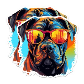 (2 Pack) Cane Corso Dog Stickers - Cane Corso with Sunglasses - Choose FromOver 100 Dog Breeds - 5 Inches On Longest Side - Premium Vinyl - Made in USA - BMCS0333