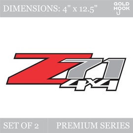 z71 4x4 Decals, Bedside Sticker for Chevy Truck (2007-2013) 1500 2500 HD (Premium Series (Metallic Finish))