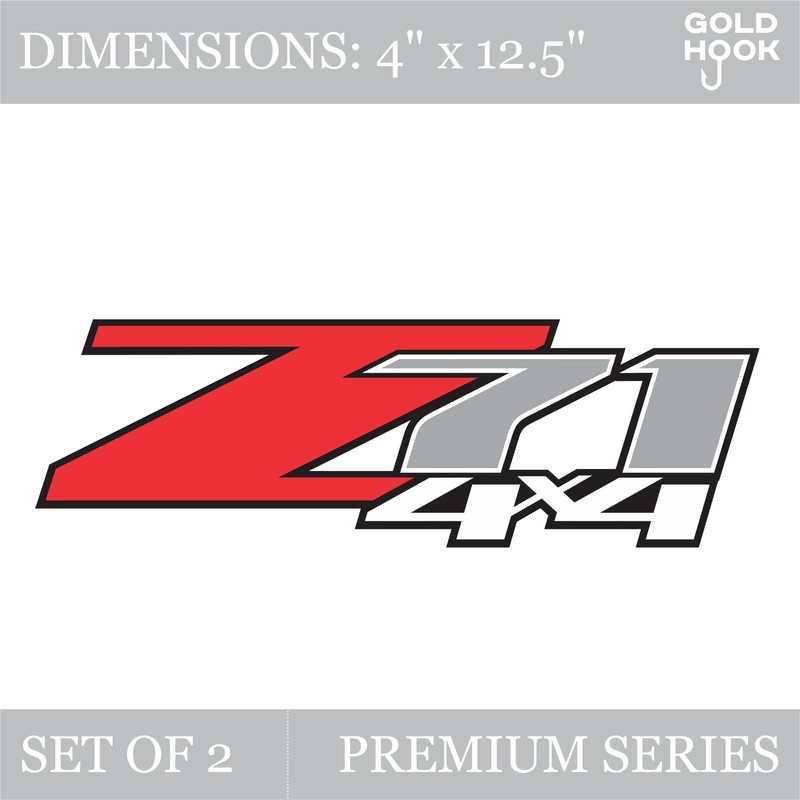z71 4x4 Decals, Bedside Sticker for Chevy Truck (2007-2013) 1500