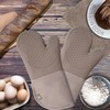 Professional Microwave Silicone Oven Mitts one Pair, Kitchen Mitten Set