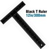 T Square Ruler - 12 inch Metal T Ruler for