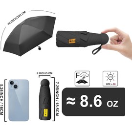 Parasol, Lightweight Folding Parasol, Cute Small Umbrella with Box, Cute Small Folding Umbrella, Windproof, Waterproof, Breathable, Easy to Carry, Rain or Shine, UV Protection, High Strength 6 Ribs