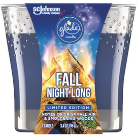 Glade Candle Jar, Air Freshener, Fall Night Long, 3.4 oz