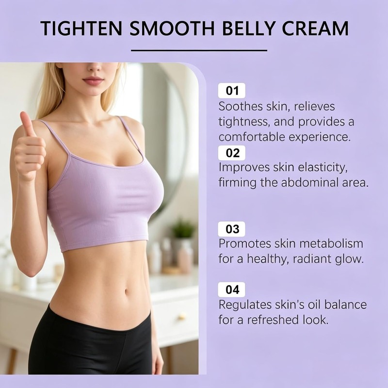 Tighten & Smooth Belly Cream - Skin Tightening Moisturizer -