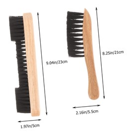 Abaodam 2Pcs Wooden Pool Table Cleaning Brush Set Durable Pe Bristle Billiard Sweeper Tool for Dust Removal Corner Cleaning for Pool Tables Billiard Accessories