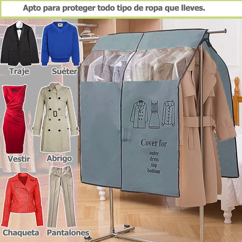 Protector de Ropa Colgante,Funda protectora para ropa, ideal para vestidos,