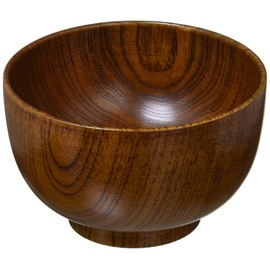 Ishida Wooden Soup Bowl, Width 5.0 x Depth 5.0 x Height 3.1 inches (12.8 x 12.8 x 7.8 cm), Multi-Purpose Bowl, Solid Color