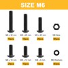 240PCS M6 x 8mm/12mm/16mm/20mm/25mm/30mm Button Head Hex Socket Cap Screws