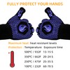BBQ Fireproof Gloves, Grill Cut-Resistant Gloves 1472°F Heat Resistant Gloves,