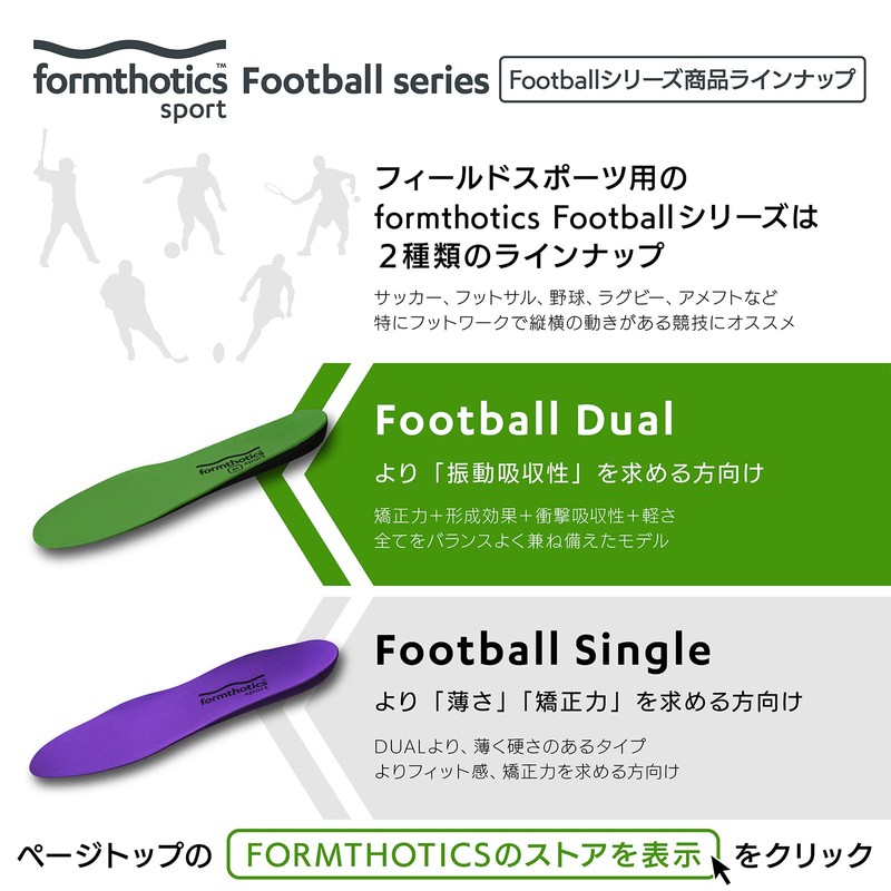 Formthotics Soccer Baseball Sport Insole Ultra Lightweight Football Dual XL