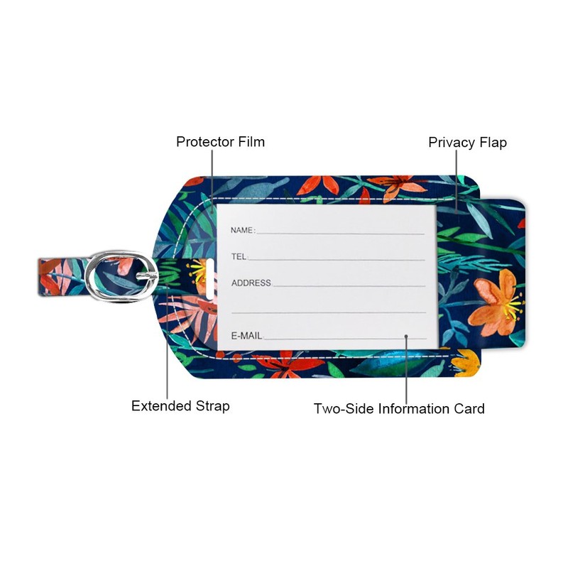 [2 Pieces] Fintie Faux Leather Luggage Tag ID Tag with