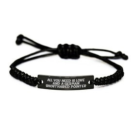 All You Need Is Love And A German Shorthaired Pointer Gifts | Cute Father's Day Rope Bracelet Presents for German Shorthaired Pointer Dog Owners and Enthusiasts, Adjustable, Corrosion Resistant