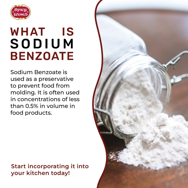 Spicy World Sodium Benzoate 8 Oz - 99% USP/FCC Grade,