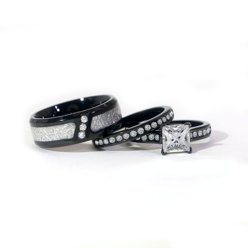 lvrong Couple Rings His Her Wedding Ring for Him and