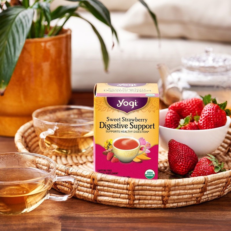 Yogi Tea Sweet Strawberry Digestive Support - 16 Tea Bags