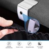 WedDecor Plastic Tablecloth Clips with Hook & Loop Strips, Transparent