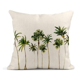 HODKHNO Throw Pillow Covers 16x16 Inch Modern Tropical Palm Trees Home Decor Pillowcase Cushion Case Lumbar Pillow Cover for Couch Bed Sofa
