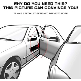 Edge Protection Car Door, 5 m U-Shape Edge Protection Rubber Black, Car Edge Protection Strip, Car Edge Protection Doors, Anti-Collision Car Edge Protection Profile Rubber & Metal for Saloons, Trucks,