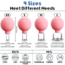 Face Massage Tool, 4 Counts/set Face Silicone Massage Tool, Vacuum Suction Massage Tool, Skincare Tools For Facial Beauty