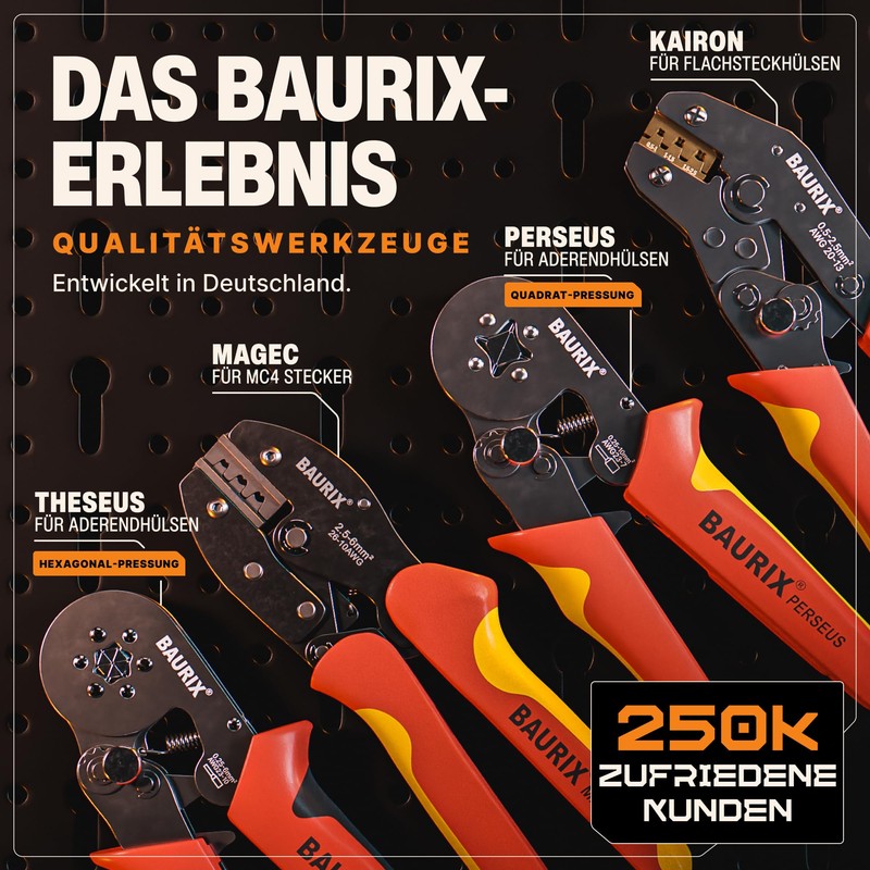 BAURIX® Crimping Pliers Set with 1800 Wire End Ferrules Set,