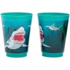 Blue Panda Shark Party Reusable Plastic Cups, 16 Pack