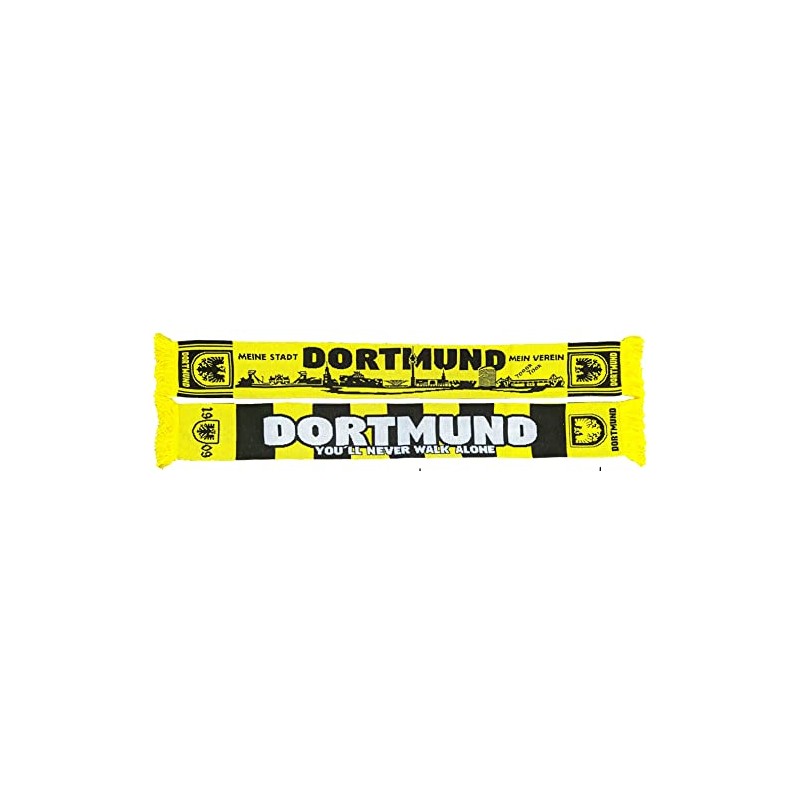 Generisch Dortmund Skyline Scarf Black Yellow One Size 01, Black