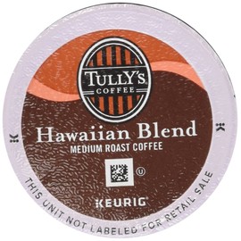 Keurig, Tully's Hawaiian Blend, Medium Roast Coffee Extra Bold 24 K-Cup Single Serve Packs