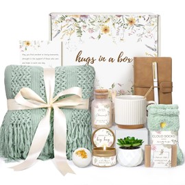Gifts for Women, Get Well Soon Self Care Package Box, Sending Hug Baskets Thinking of You Gift for Women Her New Mom Best Friend Birthday (Sage Green)