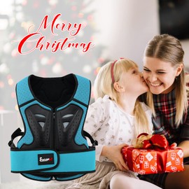 StarknightMT Kids Motorcycle Chest Protector Dirt Bike Youth Riding Spine Back Armor Protection for Motocross Cycling Skateboard,Skiing,Skating,Off-Road（Blue）