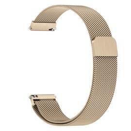 18mm Metal Mesh watch band Compatible with Garmin Venu 2s/ Venu 3S/Vivoactive 4s/Vivomove 3S/forernnner 255s bands, Quick Release Replacement Strap for Garmin Forerunner 255S/ 265S Women Men (18mm, Champagne)
