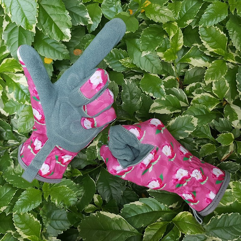 SKYDEER Women's Deerskin Suede Gardening Gloves (SD6612/M)