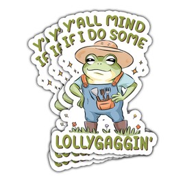 3 Pcs Y'all Mind If I Do Some Lollygagging Stickers, Frog And Toad All Year Stickers, Sleep Token Sticker Sarcastic Adults Work- Vinyl Sticker 3 Inches For Water Bottles Laptop Phone Car Window Helmet